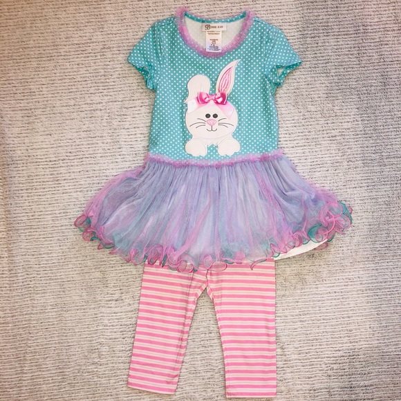 Bonnie Jean Other - 🐣 Bonnie Jean Easter Bunny top and pants matching outfit 🐰 Size: 5